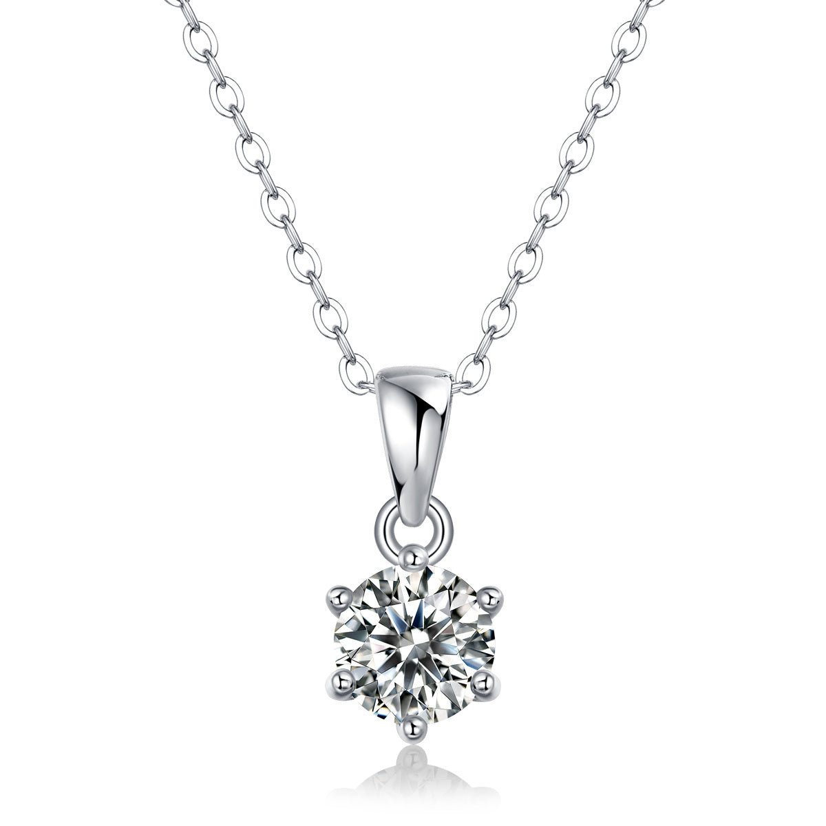 Diamond Jewerly Necklace Pendant 
Set With 1-carat, 2-carat And 3-carat Moissan Diamonds
 S925 Sterling Silver And Platinum-plated. 
Fashionable And Trendy Jewerly.