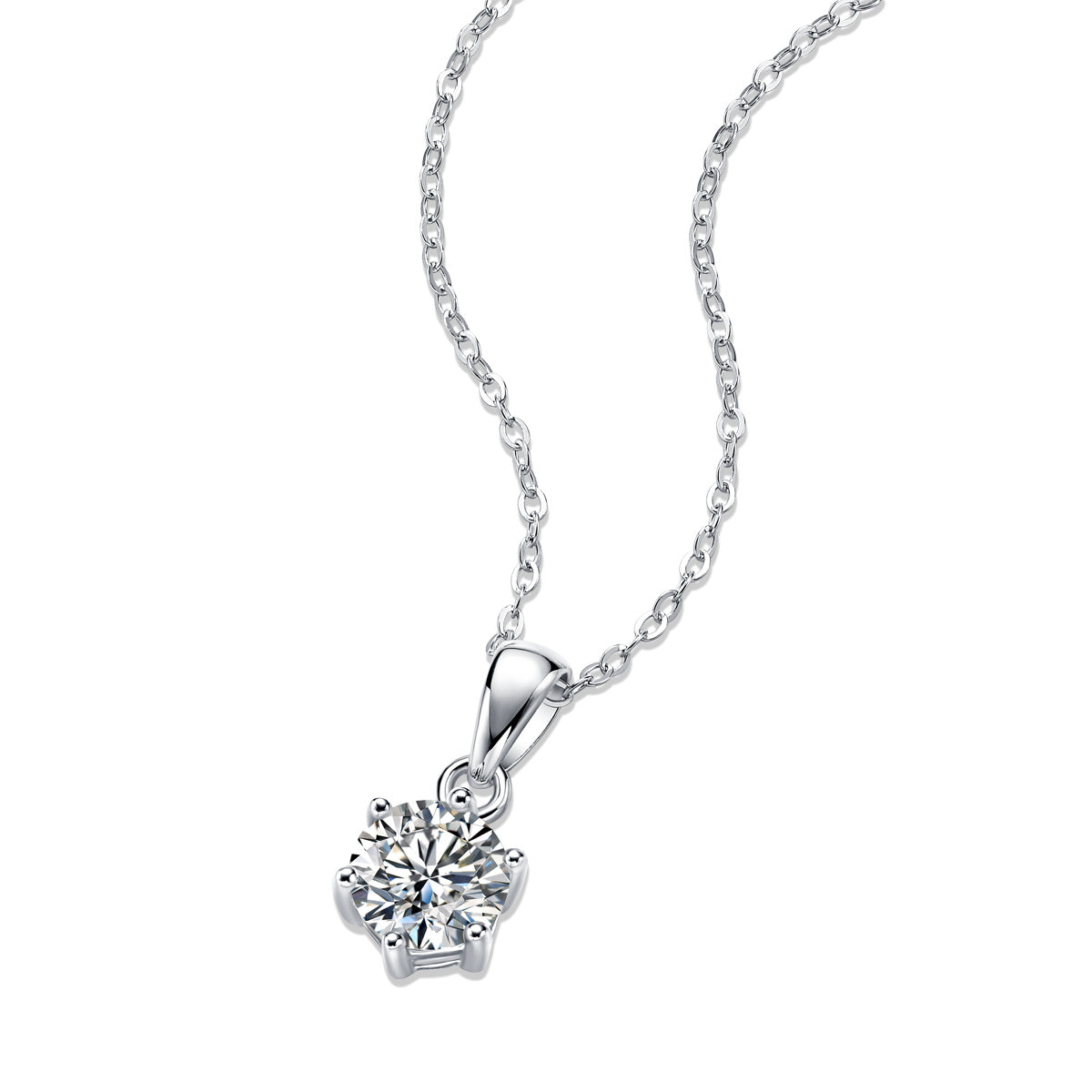 Diamond Jewerly Necklace Pendant 
Set With 1-carat, 2-carat And 3-carat Moissan Diamonds
 S925 Sterling Silver And Platinum-plated. 
Fashionable And Trendy Jewerly.
